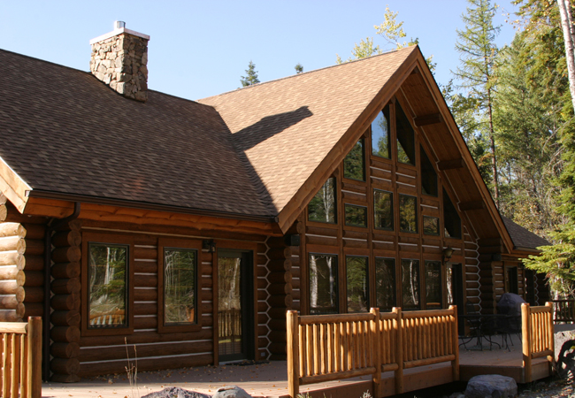 Custom Log House Exterior